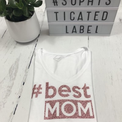 Vrouwen T-shirt V hals #best MOM