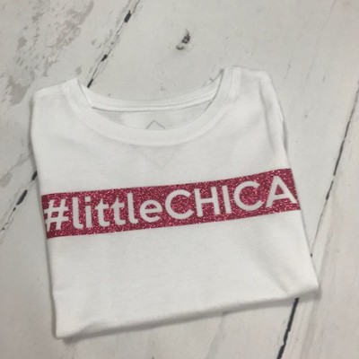 SOLDEN T-SHIRT MEISJE 3/4 jaar #littleCHICA KLEUR WIT