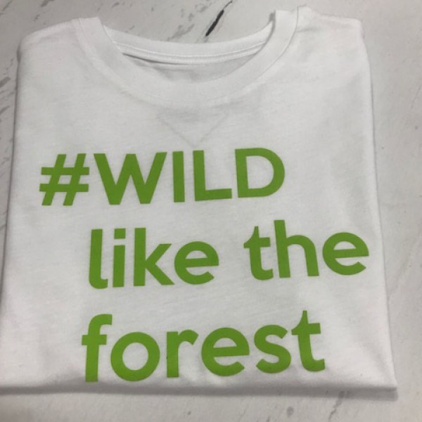 SOLDEN T-SHIRT JONGEN/MEISJE 5/6 JAAR KLEUR WIT #WILD llike the forest